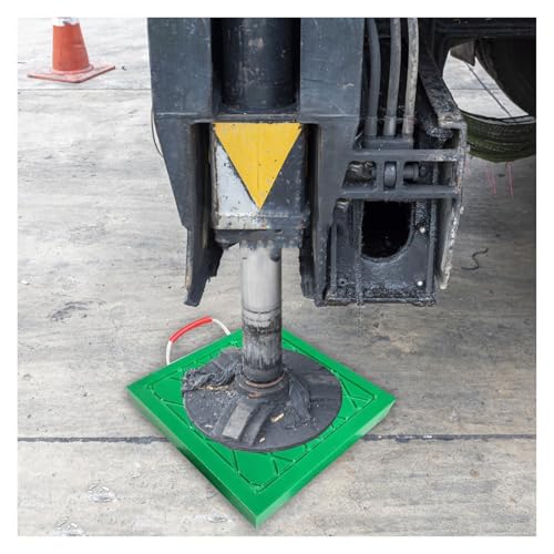 Strapazierfähige grüne Auslegerauflage für Kran – leichter tragbarer Anhängerheber und Wohnmobil-Nivellierpads mit ergonomischem Griff, stabilisierend (40 x 40 x 3 cm) von Generisch