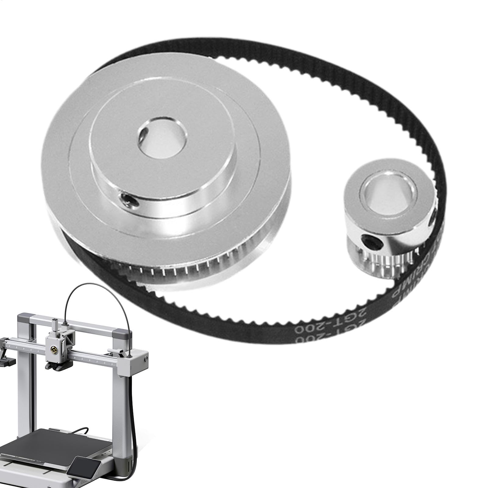 Synchronrad mit 8 mm Bohrung, 2GT Zahnriemenscheibe, Aluminium-Synchronrad, mit 6 mm Riemen-Zahnriemen, 8 mm Bohrung, Motorrolle für Robotergelenk Synchronrad mit 8 mm Bohrung, 2GT Zahnriemenscheibe, Aluminium-Synchronrad, mit 6 mm Riemen-Zahnriemen, 8 mm Bohrung, Motorrolle für Robotergelenk von Generisch