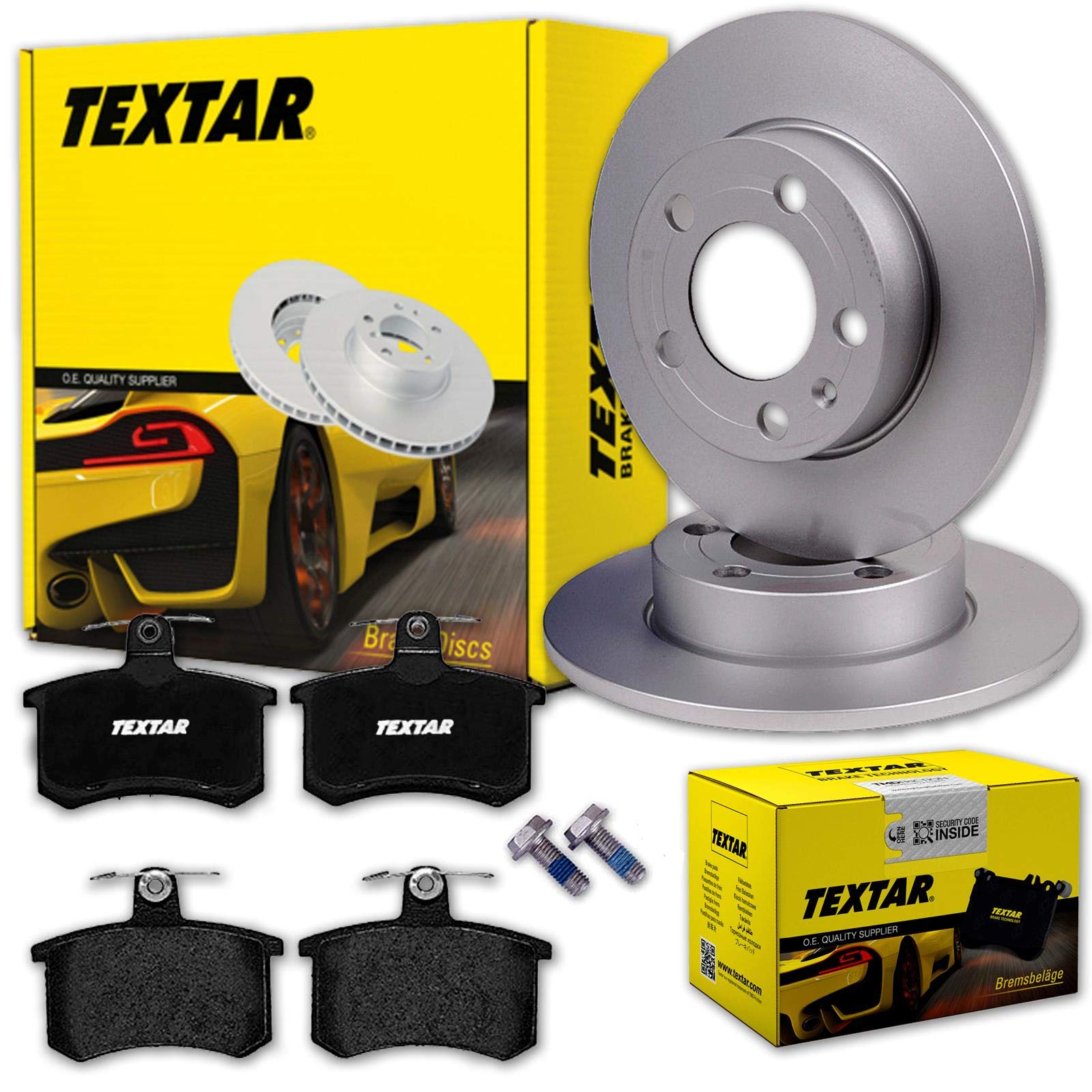 TEXTAR Bremsscheiben 245mm + Beläge hinten passend für 100 A6 C4 2WD + 4WD von Generisch
