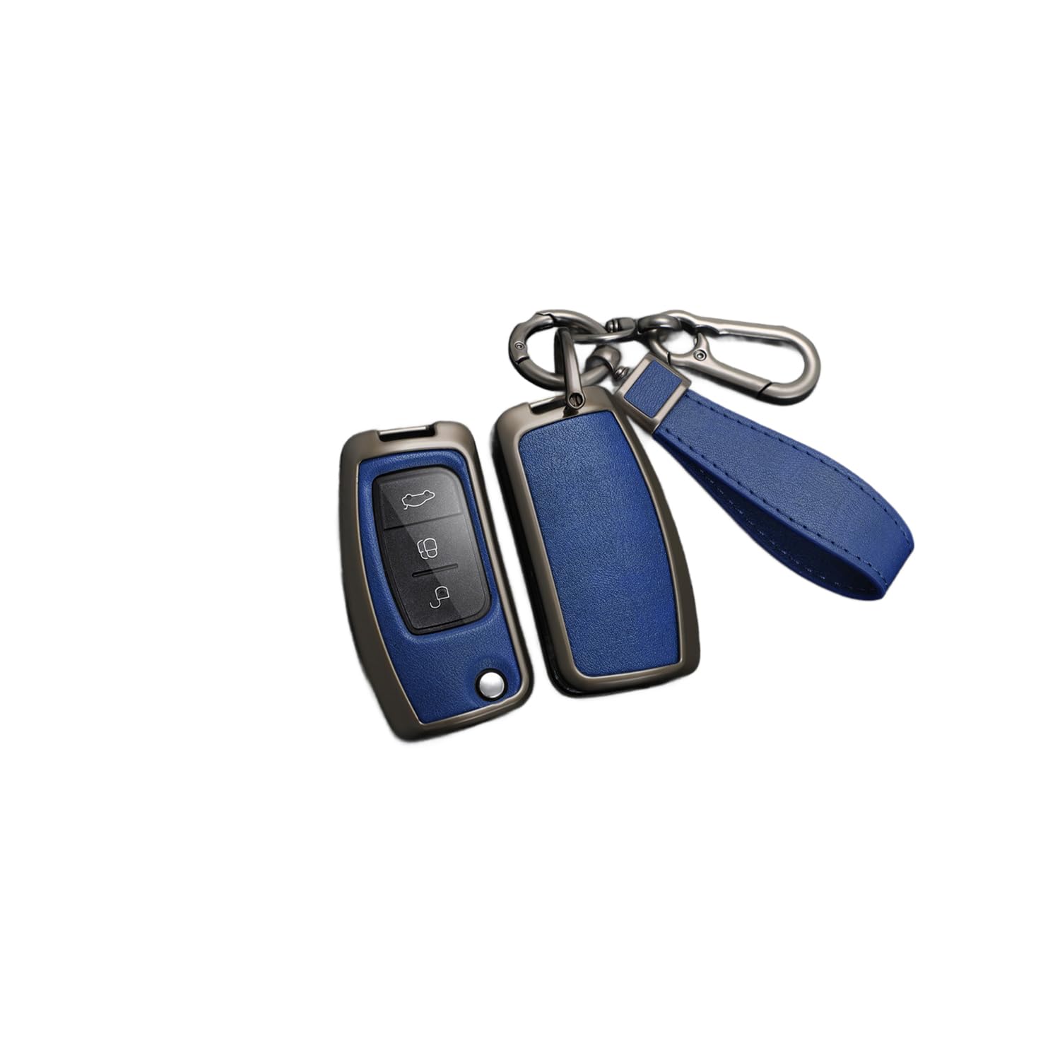 TPU Autoschlüssel Hülle passt für Ford Fiesta Focus 2 Ecosport Kuga Escape Falcon B-Max C-Max Eco Sport Galaxy Schlüsselhülle Schutzcover mit Schlüsselanhänger Auto Zubehör,Blue-A TPU Autoschlüssel Hülle passt für Ford Fiesta Focus 2 Ecosport Kuga Escape Falcon B-Max C-Max Eco Sport Galaxy Schlüsselhülle Schutzcover mit Schlüsselanhänger Auto Zubehör,Blue-A von Generisch