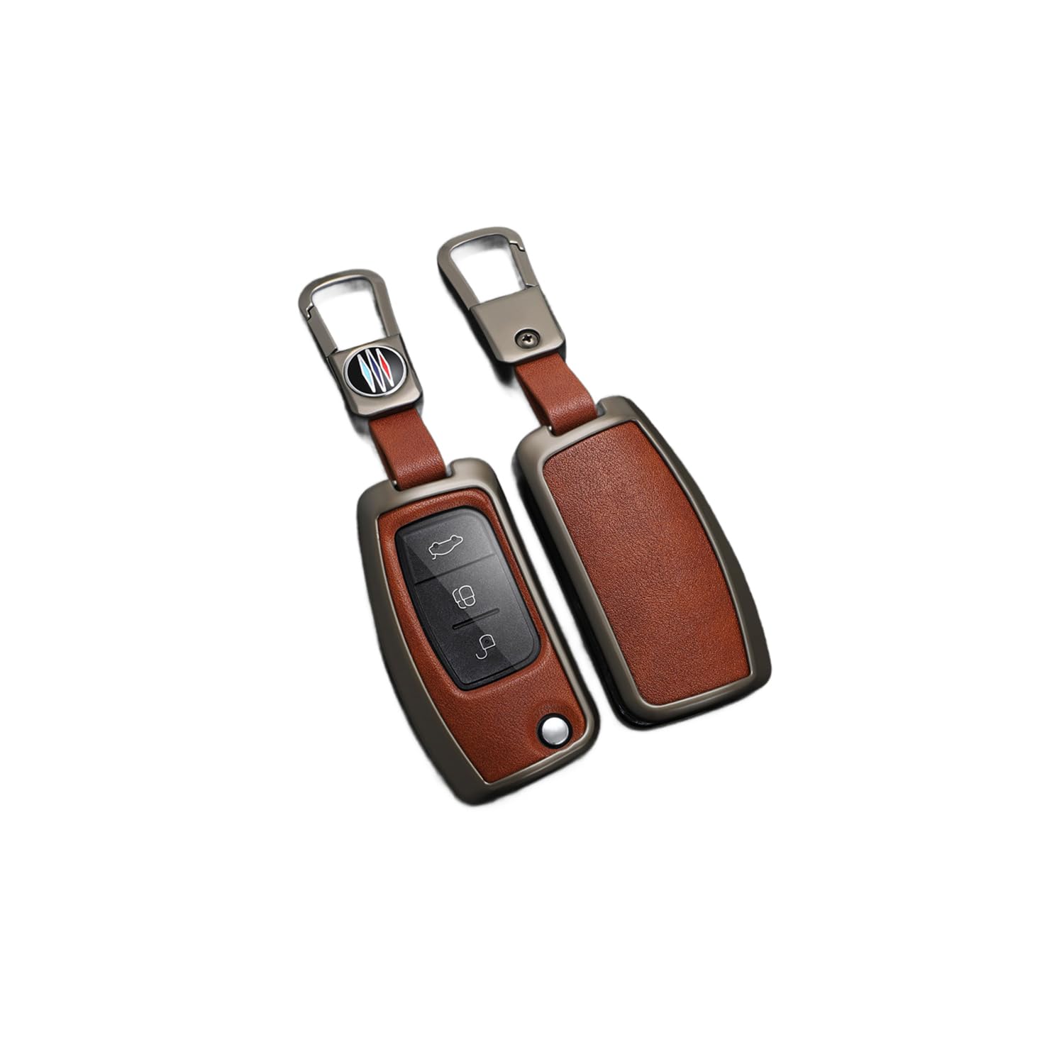 TPU Autoschlüssel Hülle passt für Ford Fiesta Focus 2 Ecosport Kuga Escape Falcon B-Max C-Max Eco Sport Galaxy Schlüsselhülle Schutzcover mit Schlüsselanhänger Auto Zubehör,Brown-B TPU Autoschlüssel Hülle passt für Ford Fiesta Focus 2 Ecosport Kuga Escape Falcon B-Max C-Max Eco Sport Galaxy Schlüsselhülle Schutzcover mit Schlüsselanhänger Auto Zubehör,Brown-B von Generisch