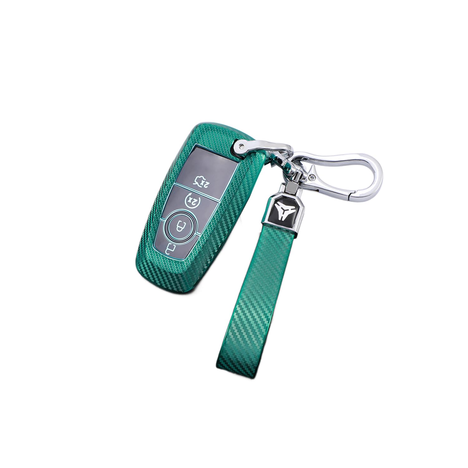 TPU Autoschlüssel Hülle passt für Ford Focus Edge Explorer Fusion Mondeo Mustang Raptor Ecosport Ranger F150 F250 F350 Schlüsselhülle Schutzcover mit Schlüsselanhänger Auto Zubehör,Green-B TPU Autoschlüssel Hülle passt für Ford Focus Edge Explorer Fusion Mondeo Mustang Raptor Ecosport Ranger F150 F250 F350 Schlüsselhülle Schutzcover mit Schlüsselanhänger Auto Zubehör,Green-B von Generisch