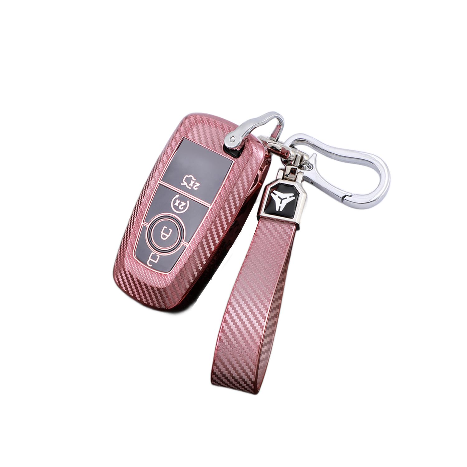 TPU Autoschlüssel Hülle passt für Ford Focus Edge Explorer Fusion Mondeo Mustang Raptor Ecosport Ranger F150 F250 F350 Schlüsselhülle Schutzcover mit Schlüsselanhänger Auto Zubehör,Pink-B TPU Autoschlüssel Hülle passt für Ford Focus Edge Explorer Fusion Mondeo Mustang Raptor Ecosport Ranger F150 F250 F350 Schlüsselhülle Schutzcover mit Schlüsselanhänger Auto Zubehör,Pink-B von Generisch