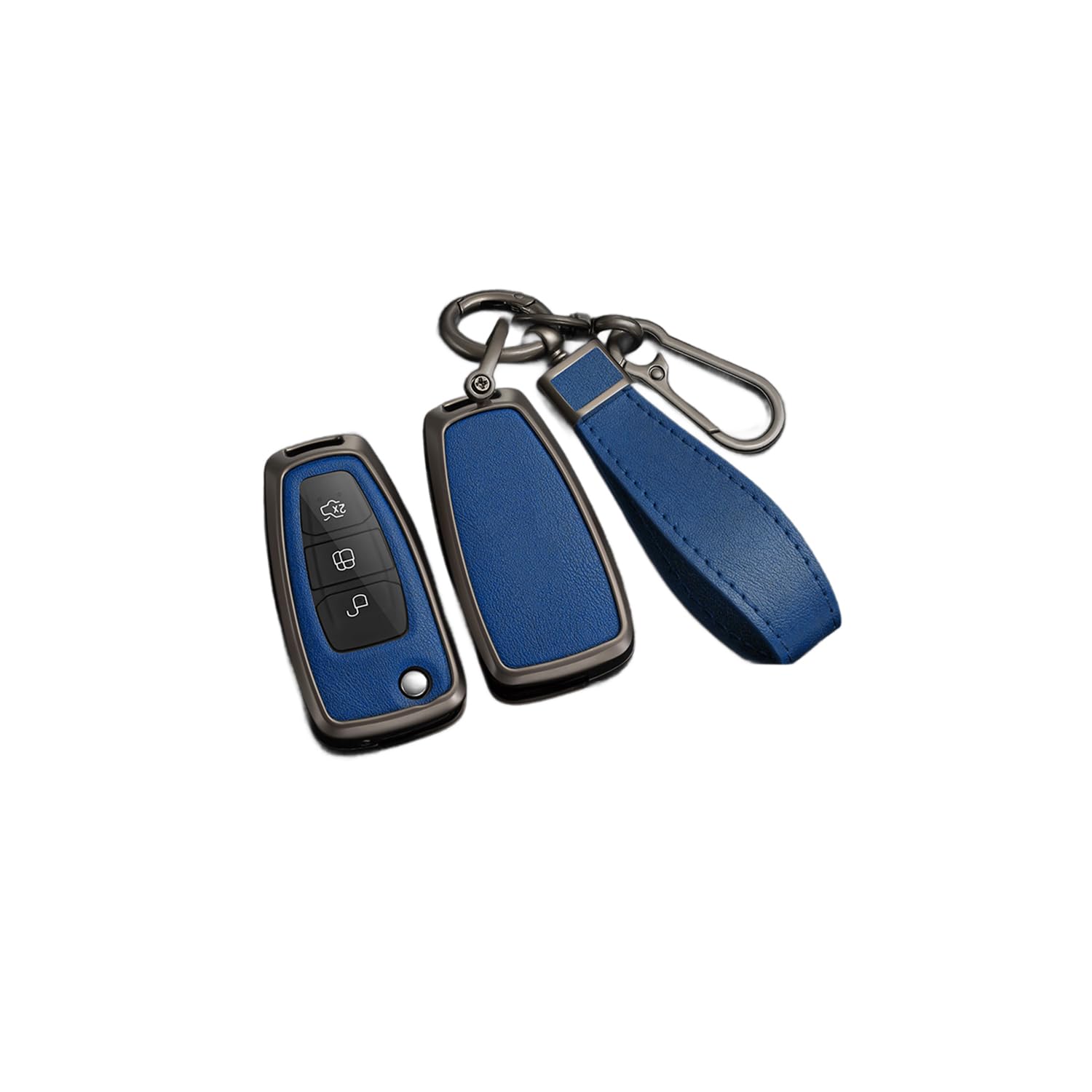TPU Autoschlüssel Hülle passt für Ford Focus MK3 Mondeo Fiesta Kuga Ecosport Eacape Ranger Schlüsselhülle Schutzcover mit Schlüsselanhänger Auto Zubehör,Blue-A TPU Autoschlüssel Hülle passt für Ford Focus MK3 Mondeo Fiesta Kuga Ecosport Eacape Ranger Schlüsselhülle Schutzcover mit Schlüsselanhänger Auto Zubehör,Blue-A von Generisch