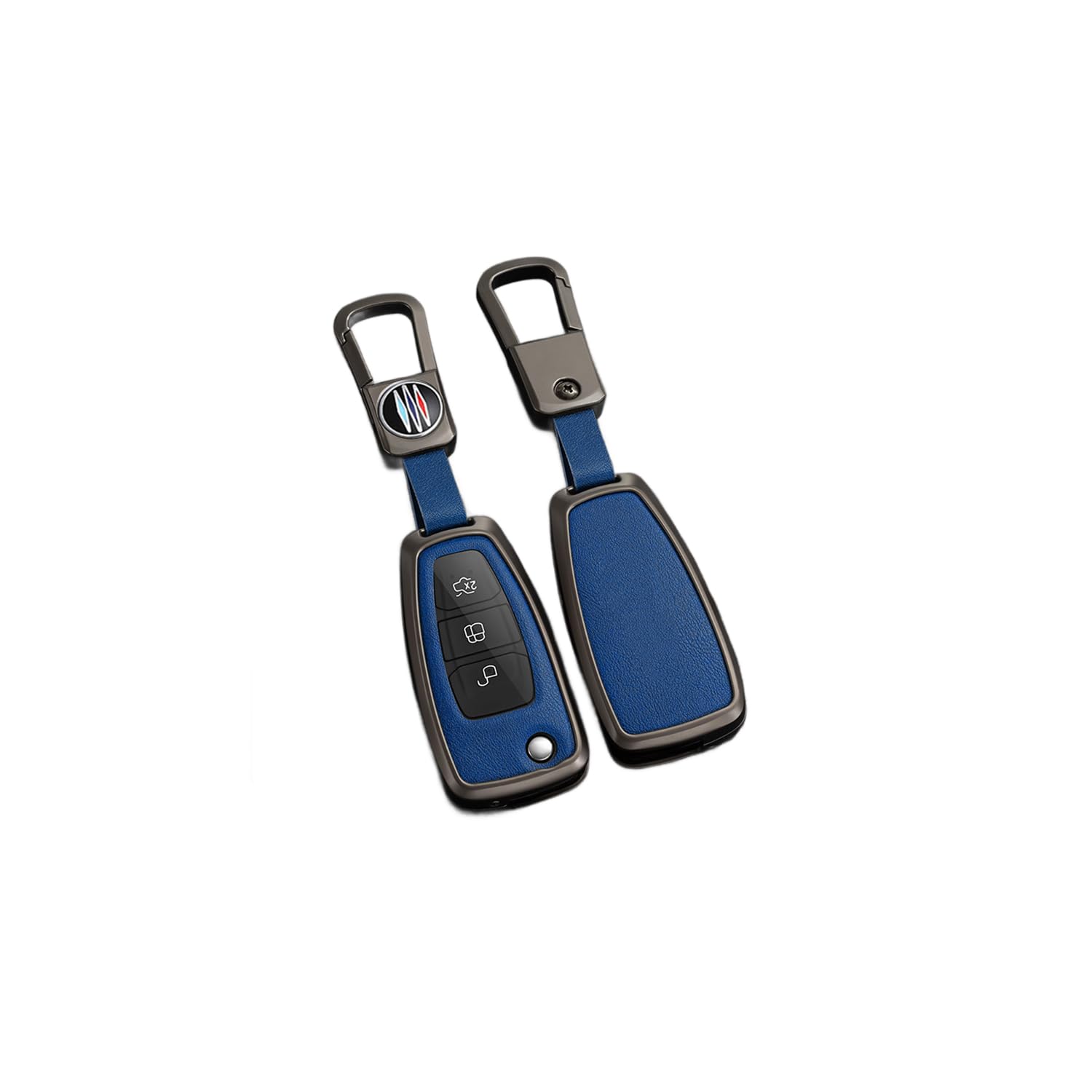 TPU Autoschlüssel Hülle passt für Ford Focus MK3 Mondeo Fiesta Kuga Ecosport Eacape Ranger Schlüsselhülle Schutzcover mit Schlüsselanhänger Auto Zubehör,Blue-B TPU Autoschlüssel Hülle passt für Ford Focus MK3 Mondeo Fiesta Kuga Ecosport Eacape Ranger Schlüsselhülle Schutzcover mit Schlüsselanhänger Auto Zubehör,Blue-B von Generisch