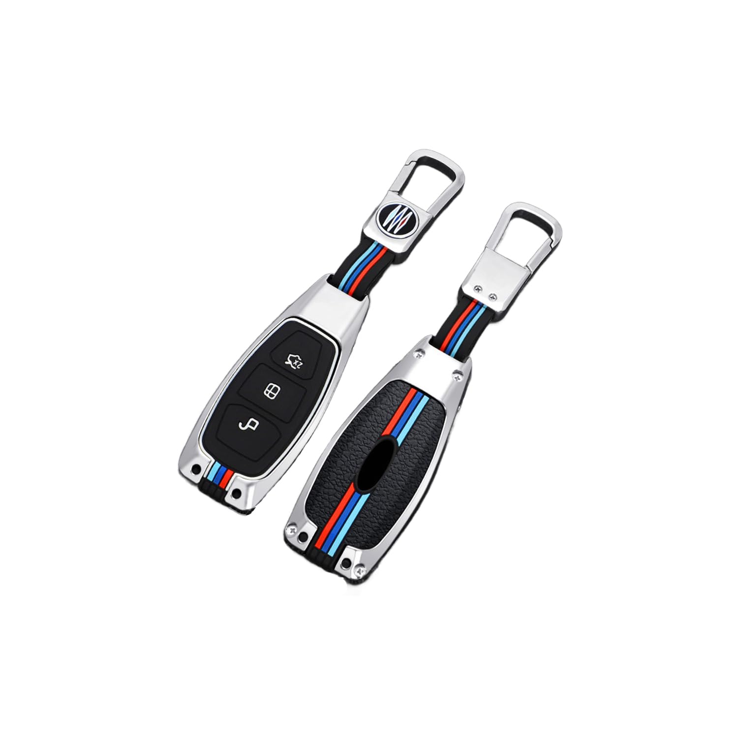 TPU Autoschlüssel Hülle passt für Ford Focus ST Schlüsselhülle Schutzcover mit Schlüsselanhänger Auto Zubehör,Silver TPU Autoschlüssel Hülle passt für Ford Focus ST Schlüsselhülle Schutzcover mit Schlüsselanhänger Auto Zubehör,Silver von Generisch