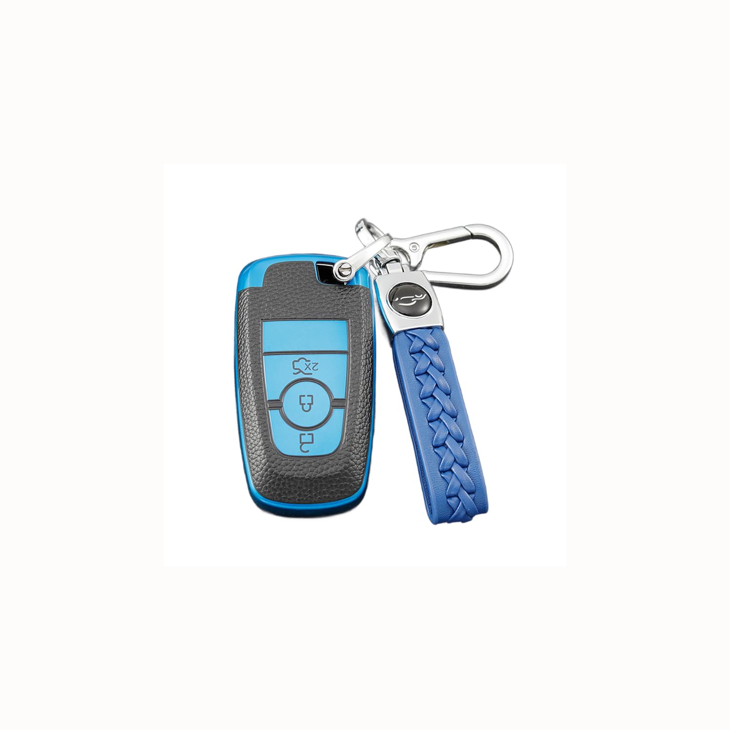 TPU Autoschlüssel Hülle passt für Ford Fusion Mustang Explorer EcoSport Edge S-Max Ranger Mondeo F150 F250 Schlüsselhülle Schutzcover mit Schlüsselanhänger Auto Zubehör,Blue TPU Autoschlüssel Hülle passt für Ford Fusion Mustang Explorer EcoSport Edge S-Max Ranger Mondeo F150 F250 Schlüsselhülle Schutzcover mit Schlüsselanhänger Auto Zubehör,Blue von Generisch