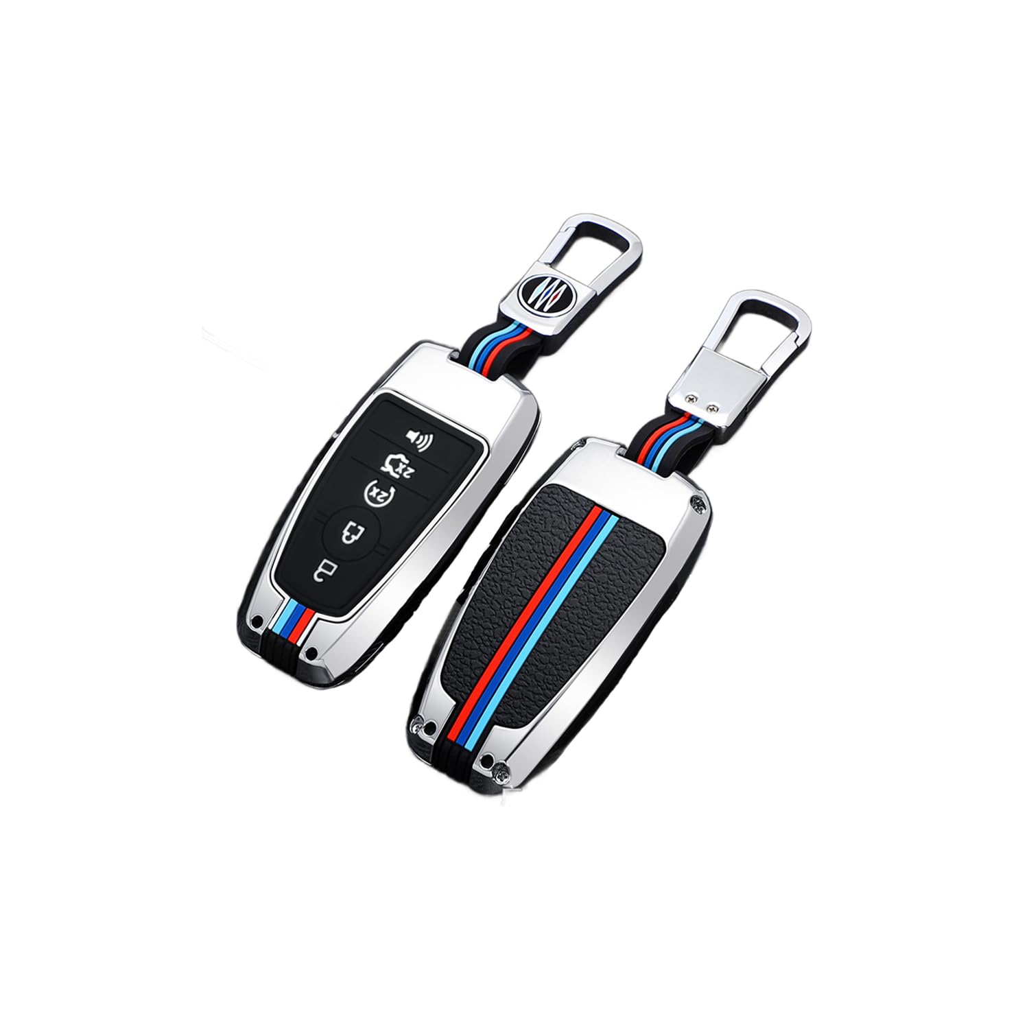 TPU Autoschlüssel Hülle passt für Ford Fusion Mustang Explorer F150 F250 EcoSport Edge S-MAX Ranger Mondeo Fiest Schlüsselhülle Schutzcover mit Schlüsselanhänger Auto Zubehör,Silver-E TPU Autoschlüssel Hülle passt für Ford Fusion Mustang Explorer F150 F250 EcoSport Edge S-MAX Ranger Mondeo Fiest Schlüsselhülle Schutzcover mit Schlüsselanhänger Auto Zubehör,Silver-E von Generisch