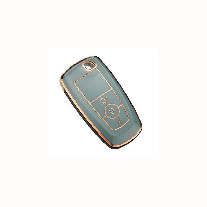 TPU Autoschlüssel Hülle passt für Ford Fusion Mustang Explorer F150 F250 F350 EcoSport Edge S-MAX Ranger Lincoln Mondeo Schlüsselhülle Schutzcover mit Schlüsselanhänger Auto Zubehör,Blue von Generisch