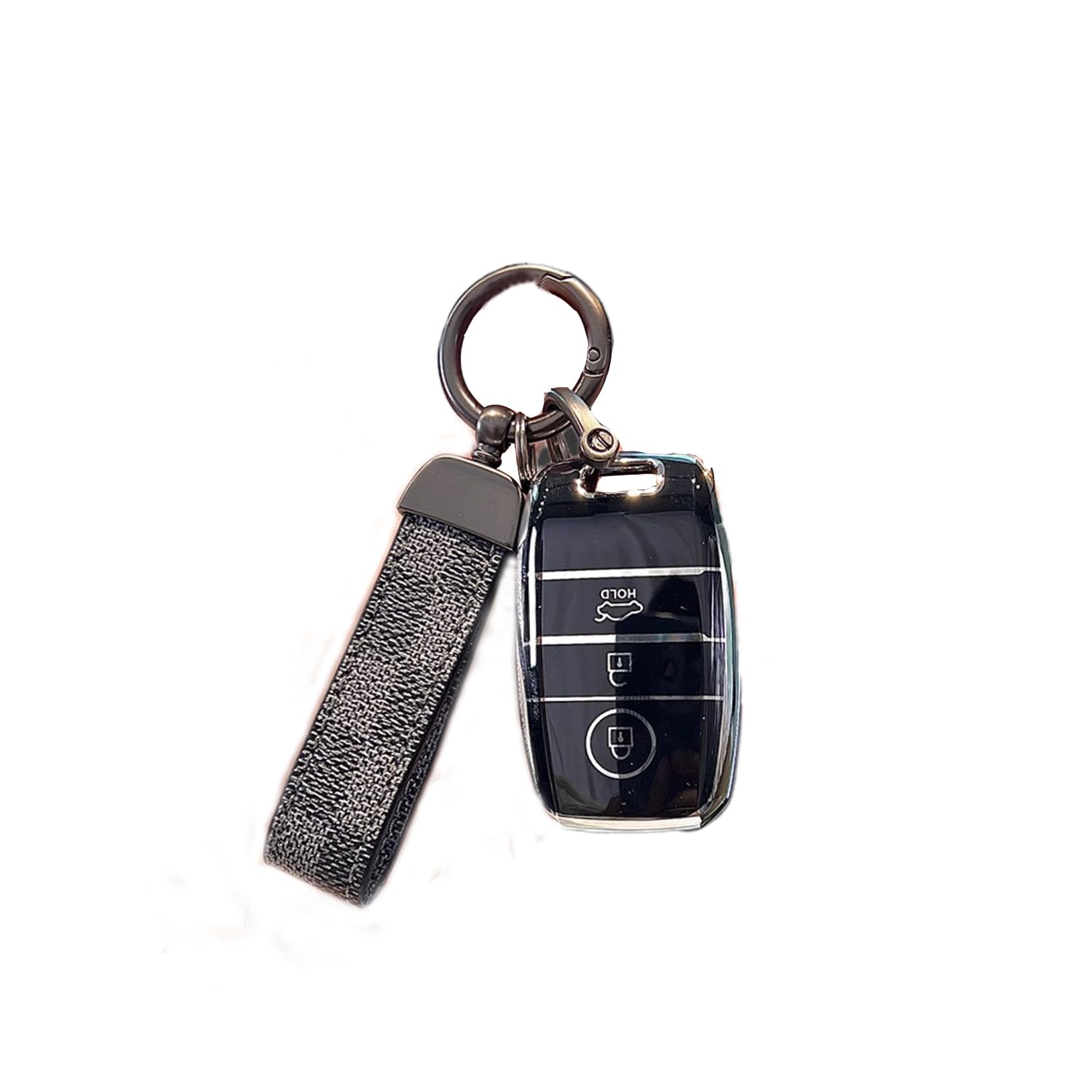 TPU Autoschlüssel Hülle passt für Kia K3 K4 KX1 KX3 KX5 SportageR Sorento Schlüsselhülle Schutzcover mit Schlüsselanhänger Auto Zubehör,Black-A TPU Autoschlüssel Hülle passt für Kia K3 K4 KX1 KX3 KX5 SportageR Sorento Schlüsselhülle Schutzcover mit Schlüsselanhänger Auto Zubehör,Black-A von Generisch
