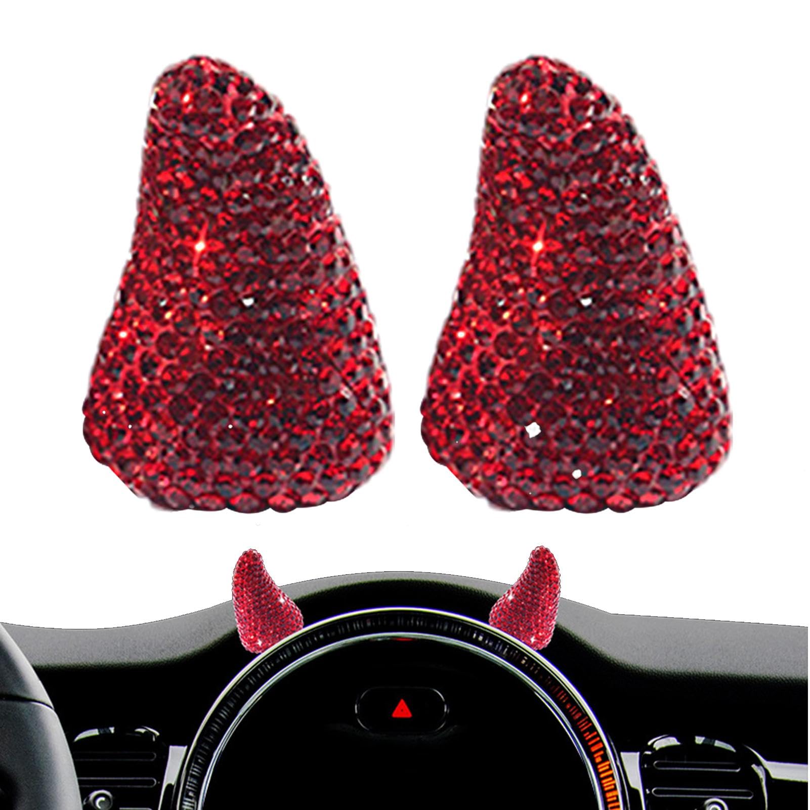 Teufelshörner Auto Aufkleber | 3D Teufel Stier Horn Auto Innendekoration Aufkleber - Strass Aufkleber für Auto Lenkrad Armaturenbrett Auto Dekoration Auto Innenraum Zubehör Teufelshörner Auto Aufkleber | 3D Teufel Stier Horn Auto Innendekoration Aufkleber - Strass Aufkleber für Auto Lenkrad Armaturenbrett Auto Dekoration Auto Innenraum Zubehör von Generisch