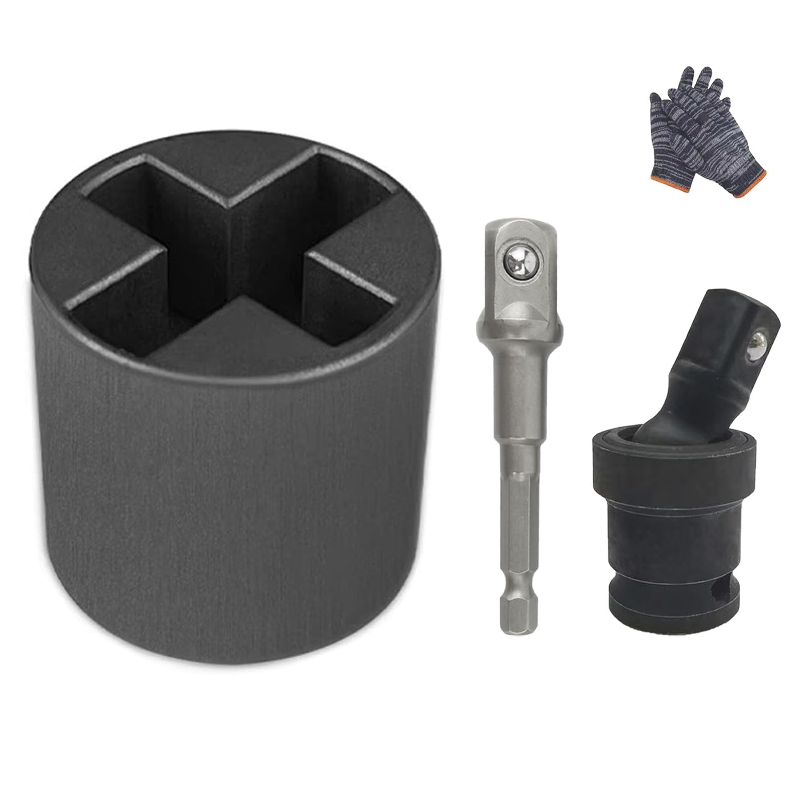Universal-Wagenheber-Steckschlüssel-Adapter für Handbohrmaschinen, Scherenwagenheber-Steckschlüssel-Bohrer-Adapter, Wagenheber-Steckschlüssel-AdapterBit (A+B) von Generisch