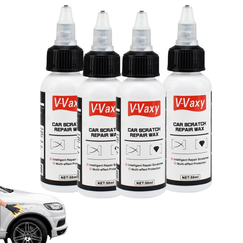 V-vaxy Car Scratch Repair Wax | 4 X 50 Ml Car Scratch Remover | Kratzer Entferner Auto | Auto Kratzer Entferner | Multifunktionaler Kratzerentferner Autolack Und Polier für Die Meisten Fahrzeuge von Generisch