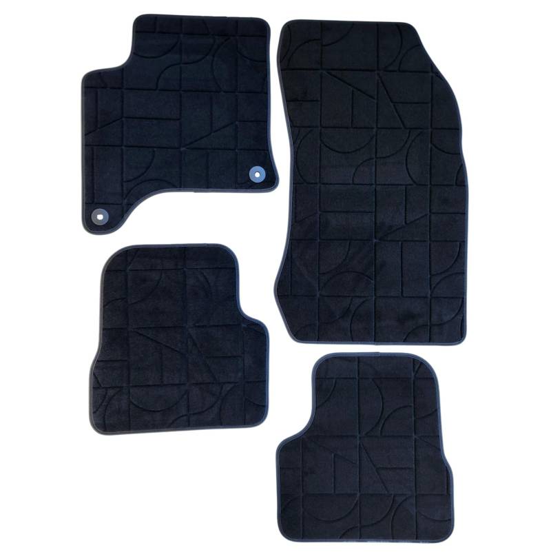 Velours-Fußmatten kompatibel für New Ypsilon Modell Hybrid ab 2024 4 Stück vorne und hinten Farbe Schwarz Finish Grace Teppiche Hohe Qualität Original Ersatzteil 9859165380 von Generisch