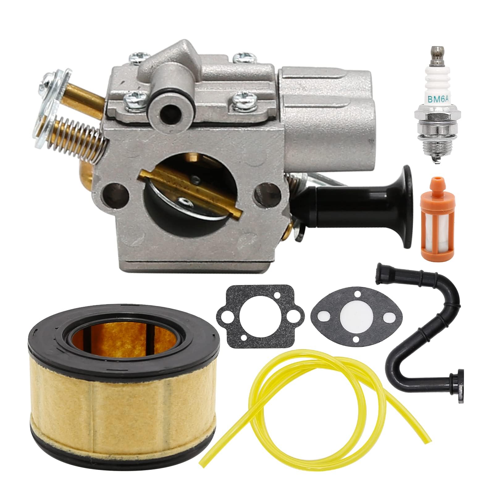 Vergaser + Luftfilter-Set für Original MS271 MS291 MS261 MS271C MS291C Kettensägen – Kompatibel mit C1Q-S252 Carburetor, inkl. Dichtungssatz (MS 291) von Generisch