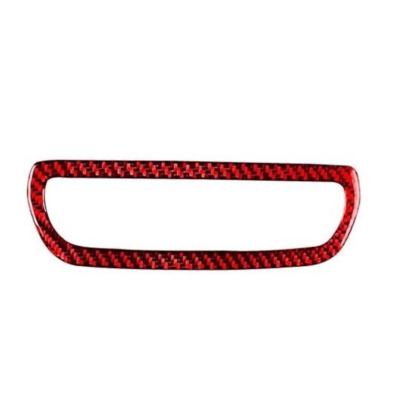 Verkleidung der Mittelkonsole Auto-Innenräume für Sitzheizung, Knopfrahmen, Verkleidungszubehör, Carbon-Look-Aufkleber für Smart Fortwo 451 für Coupe 2011–2015(Rot) von Generisch
