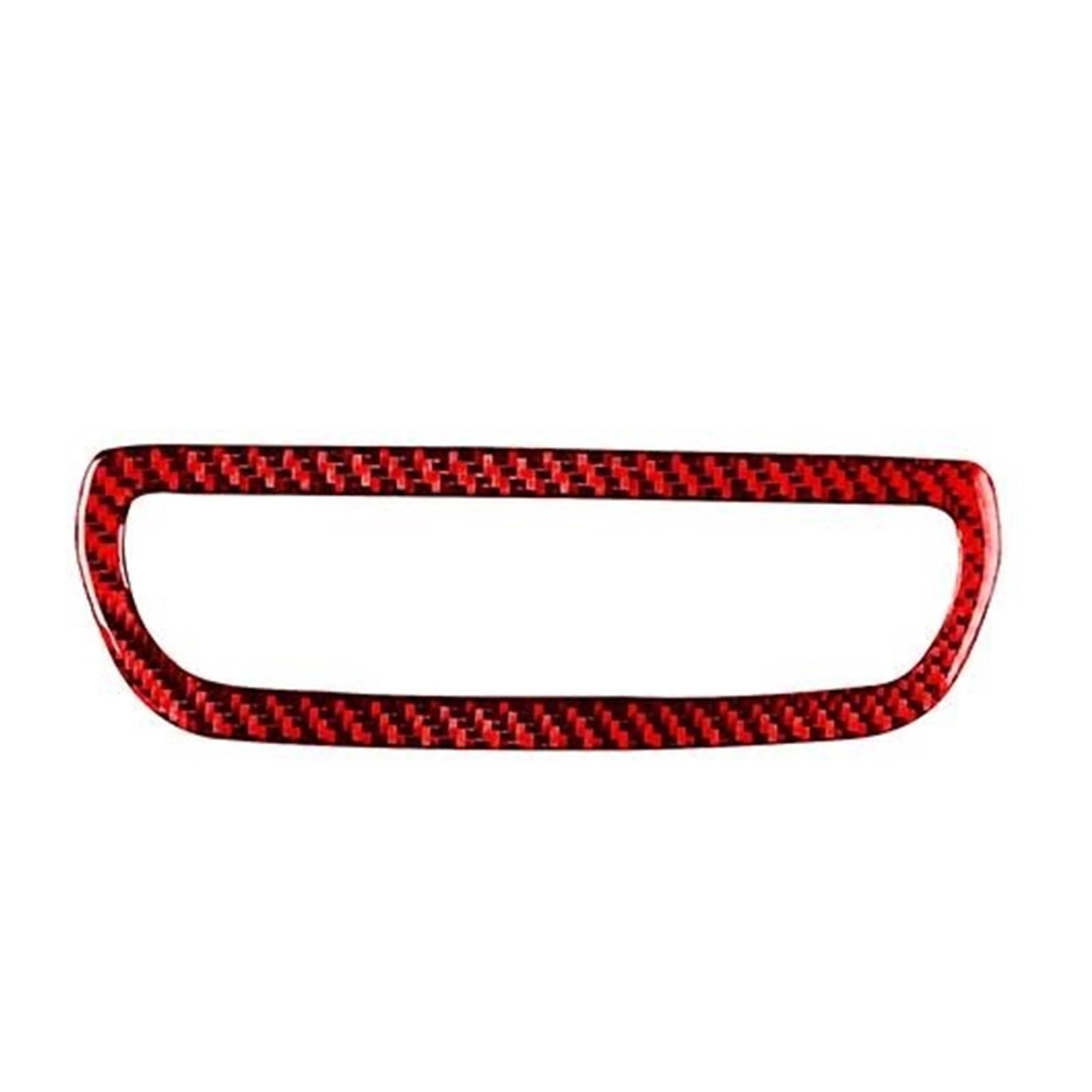 Verkleidung der Mittelkonsole im Auto Auto-Innenräume für Sitzheizung, Knopfrahmen, Verkleidungszubehör, Carbon-Look-Aufkleber für Smart Fortwo 451 für Coupe 2011–2015(Rot) von Generisch