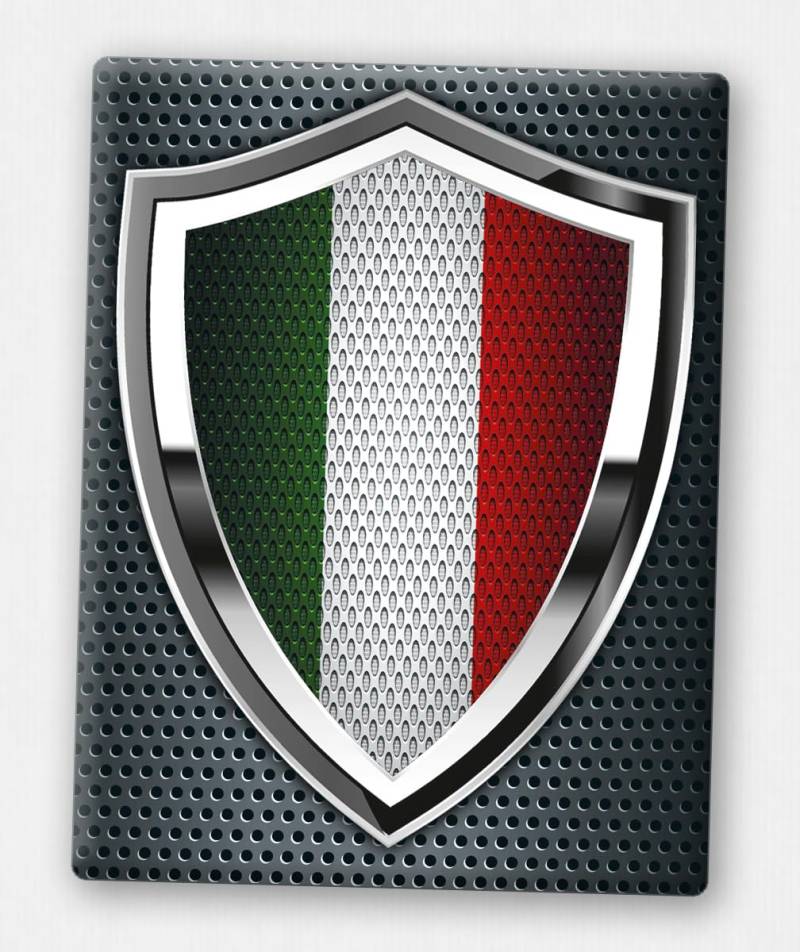 Vespa Emblem - Front-Emblem für Vespa Piaggio Kaskade - 3D-Doming Aufkleber von V.Sticker.com - VP-217 Wappen-Metall-Italia von Generisch