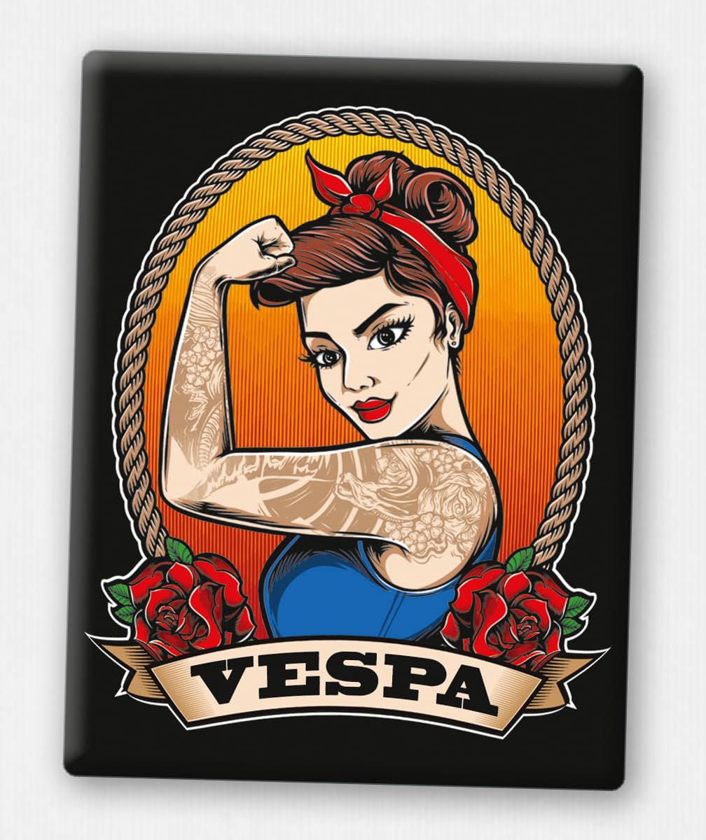 Vespa Emblem - Front-Emblem für Vespa Piaggio Kaskade - 3D-Doming Aufkleber von V-Sticker.com - VP-258 - Rockabilly-Girl Vespa Emblem - Front-Emblem für Vespa Piaggio Kaskade - 3D-Doming Aufkleber von V-Sticker.com - VP-258 - Rockabilly-Girl von Generisch