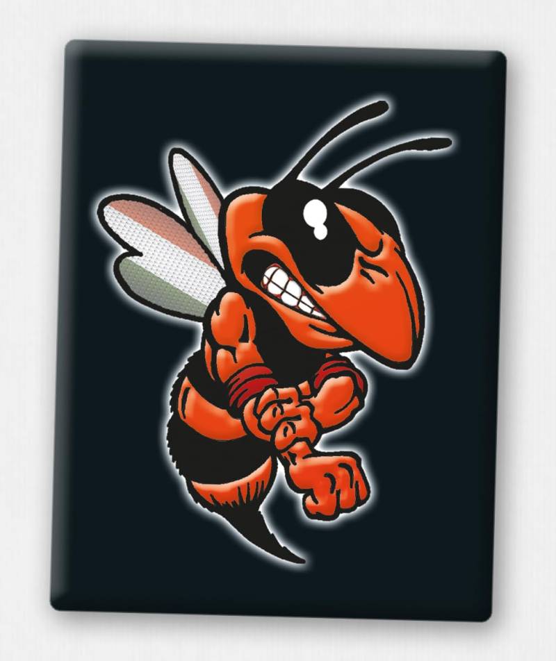 Vespa Emblem - Front-Emblem für Vespa Piaggio Kaskade - 3D-Doming Aufkleber von V.Sticker.com - VP-324 - Wespe Orange von Generisch