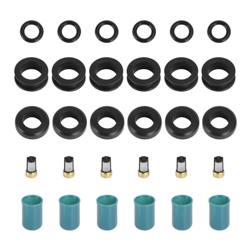 Vierloch-Einspritzdüsen, 6PCS Einspritzdüsen-Reparatur-Dichtungs-Umbausatz für 3VZE 1988-1995 3.0L von Generisch