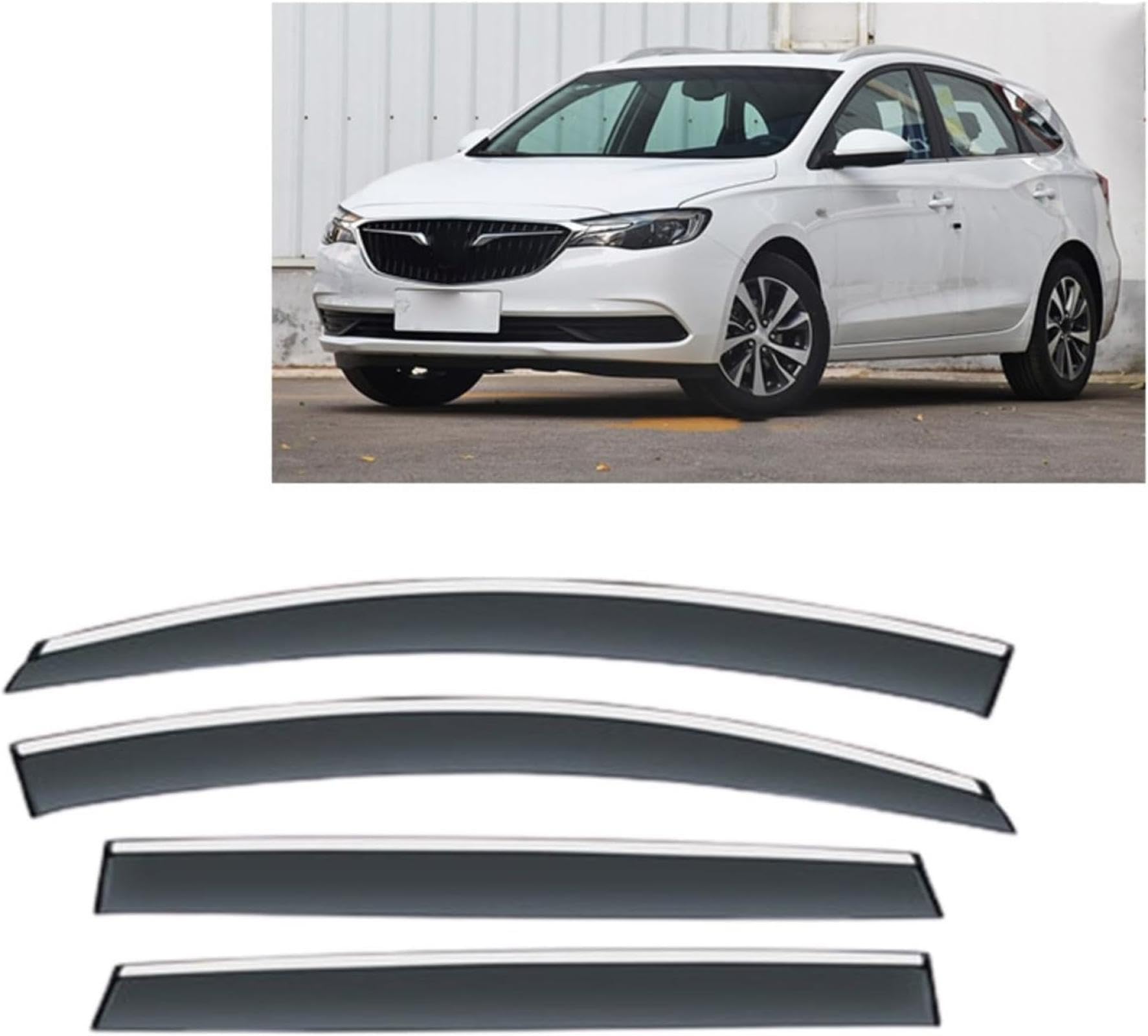 Windabweiser Für Buick Excelle GX 2018-2020 Fensterblenden Regenschutz Windows Regenschutz Deflektor Markise Schild Schutz Auto Regenschutz Auto Windabweiser von Generisch