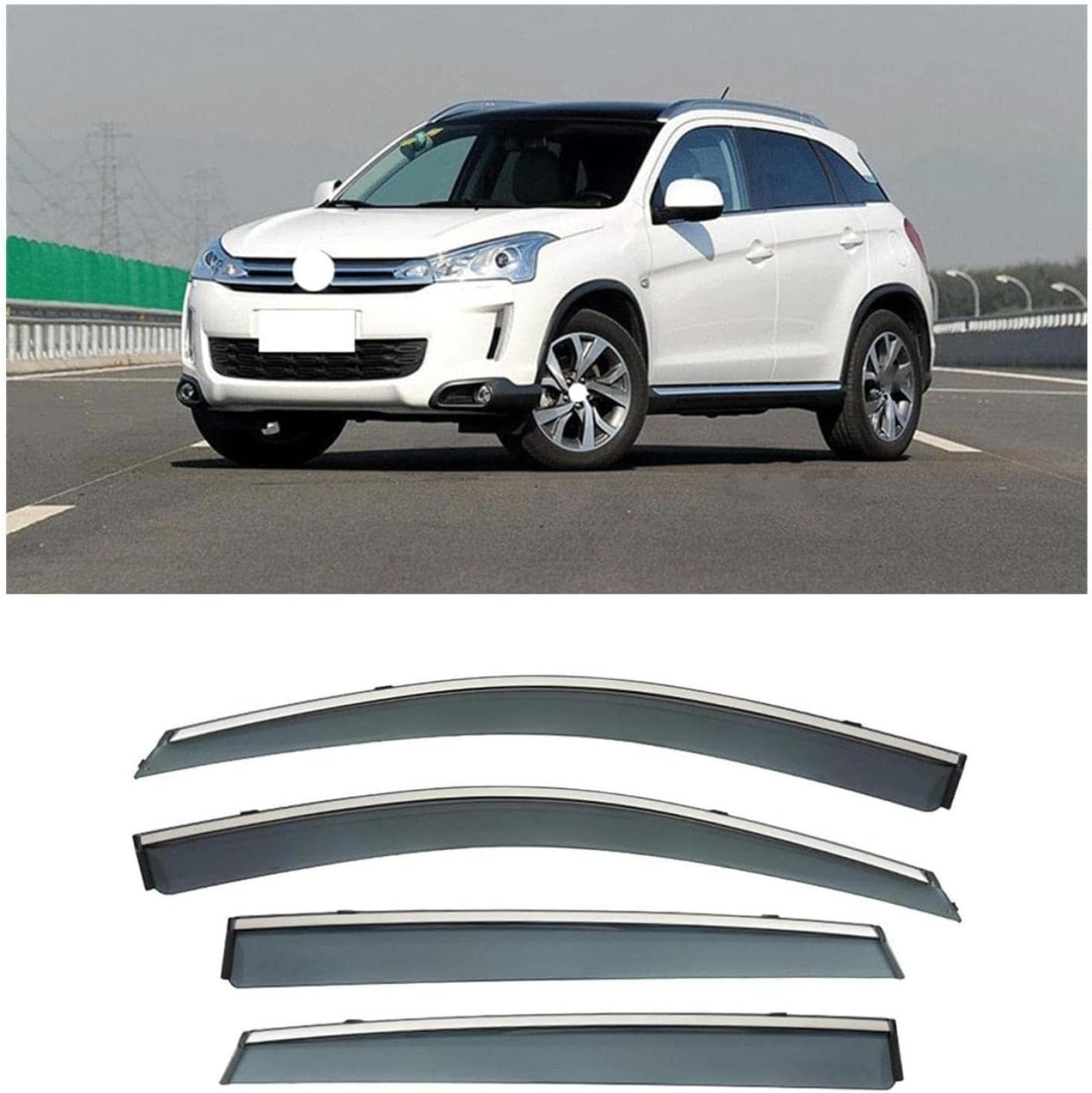 Windabweiser Für Citroen C4 Für Aircross 2012-2020 Autofensterabweiser Windabweiser Galvanisierte Sonnenschutz-Regenvisierabdeckung Windabweiser Für Citroen C4 Für Aircross 2012-2020 Autofensterabweiser Windabweiser Galvanisierte Sonnenschutz-Regenvisierabdeckung von Generisch