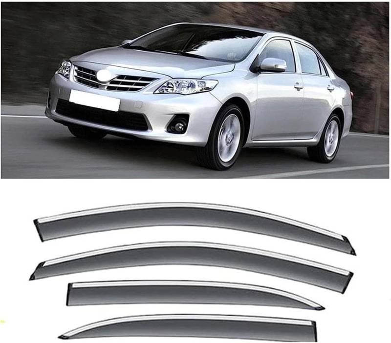Windabweiser Für Corolla 2007-2013 Fensterblenden Regenschutz Windows Regenschutz Deflektor Markise Schild Schutz Auto Regenschutz Auto Windabweiser von Generisch
