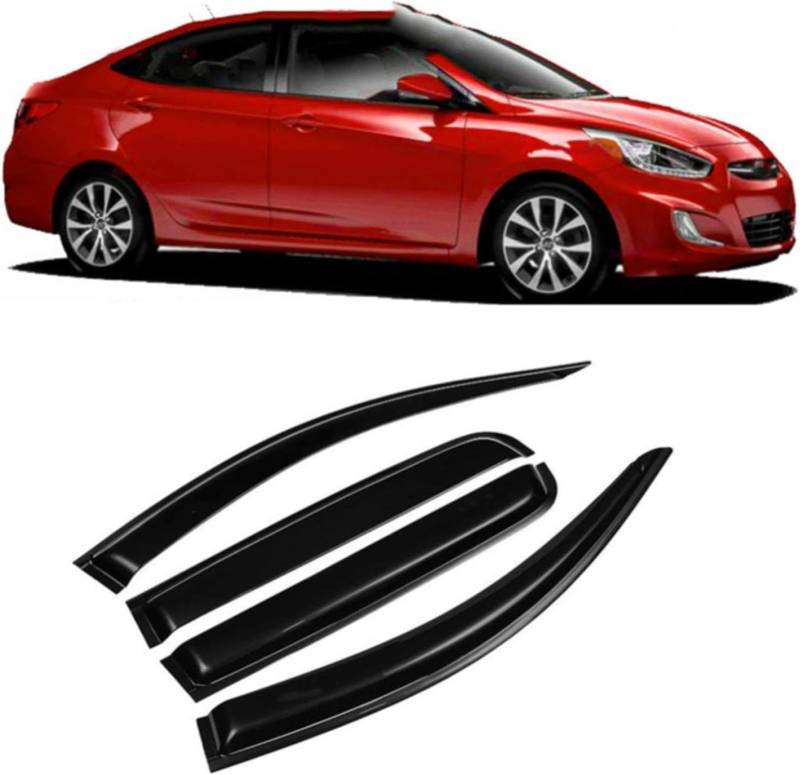 Windabweiser Für Hyundai Für Accent 2012-2017 Auto Windabweiser Fenster Visiere Fenster regen Abdeckung Deflektor Markise Schild Schutz von Generisch