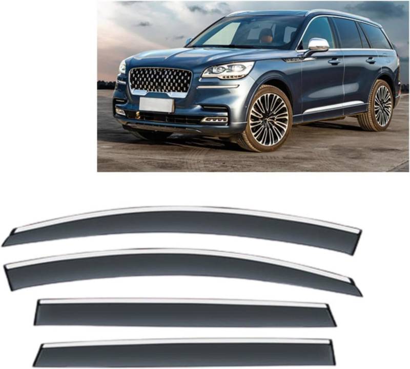 Windabweiser Für Lincoln Aviator 2020-2022 Fensterblenden Regenschutz Windows Regenschutz Deflektor Markise Schild Schutz Auto Regenschutz Auto Windabweiser von Generisch