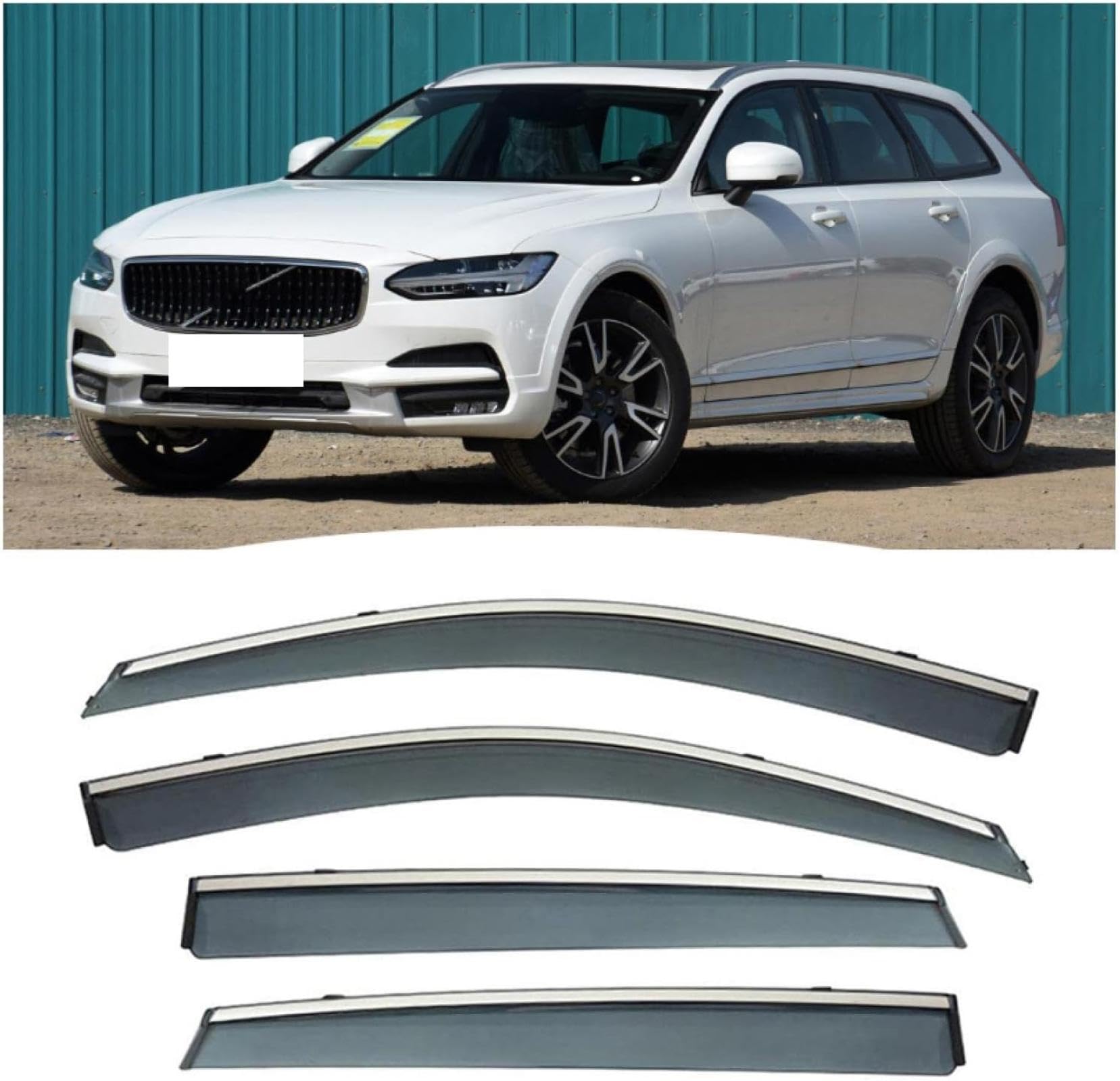 Windabweiser Für Volvo V90 2019-2022 Auto Windabweiser Fenster Visiere Fenster regen Abdeckung Deflektor Markise Schild Schutz Windabweiser Für Volvo V90 2019-2022 Auto Windabweiser Fenster Visiere Fenster regen Abdeckung Deflektor Markise Schild Schutz von Generisch