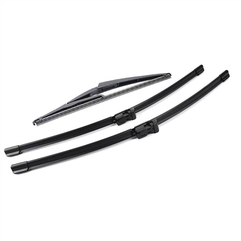 Wischeraustausch Wischerblätter für vorne und hinten, Satz Linkslenker, für Renault für Twingo 2 BJ 200-2014, Windschutzscheibe, Fensterheber, 24Zoll + 16Zoll + 12Zoll von Generisch