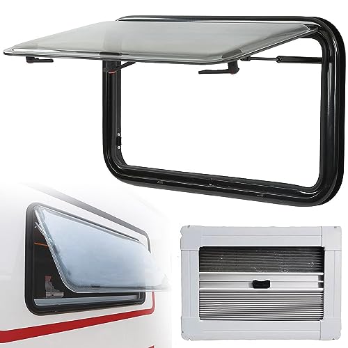 Wohnmobil-Scharnierfenster mit Bildschirm und Sonnenschutz, Aluminiumlegierung, runde Ecken, Acrylglas für Wohnwagen, Wohnmobil, externer Ausgang Wohnmobil-Scharnierfenster mit Bildschirm und Sonnenschutz, Aluminiumlegierung, runde Ecken, Acrylglas für Wohnwagen, Wohnmobil, externer Ausgang von Generisch