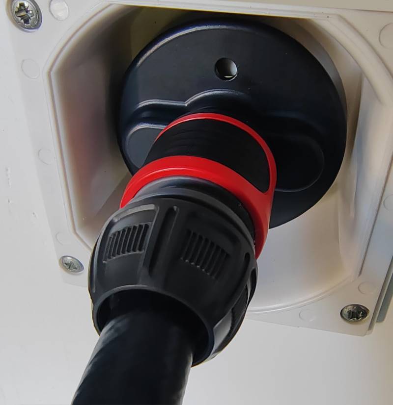 Wohnmobil Wasser Tankdeckel Adapter für Gardena Anschluss Wohnwagen, Caravan 3-Pin (AD 68mm) schwarz von Generisch