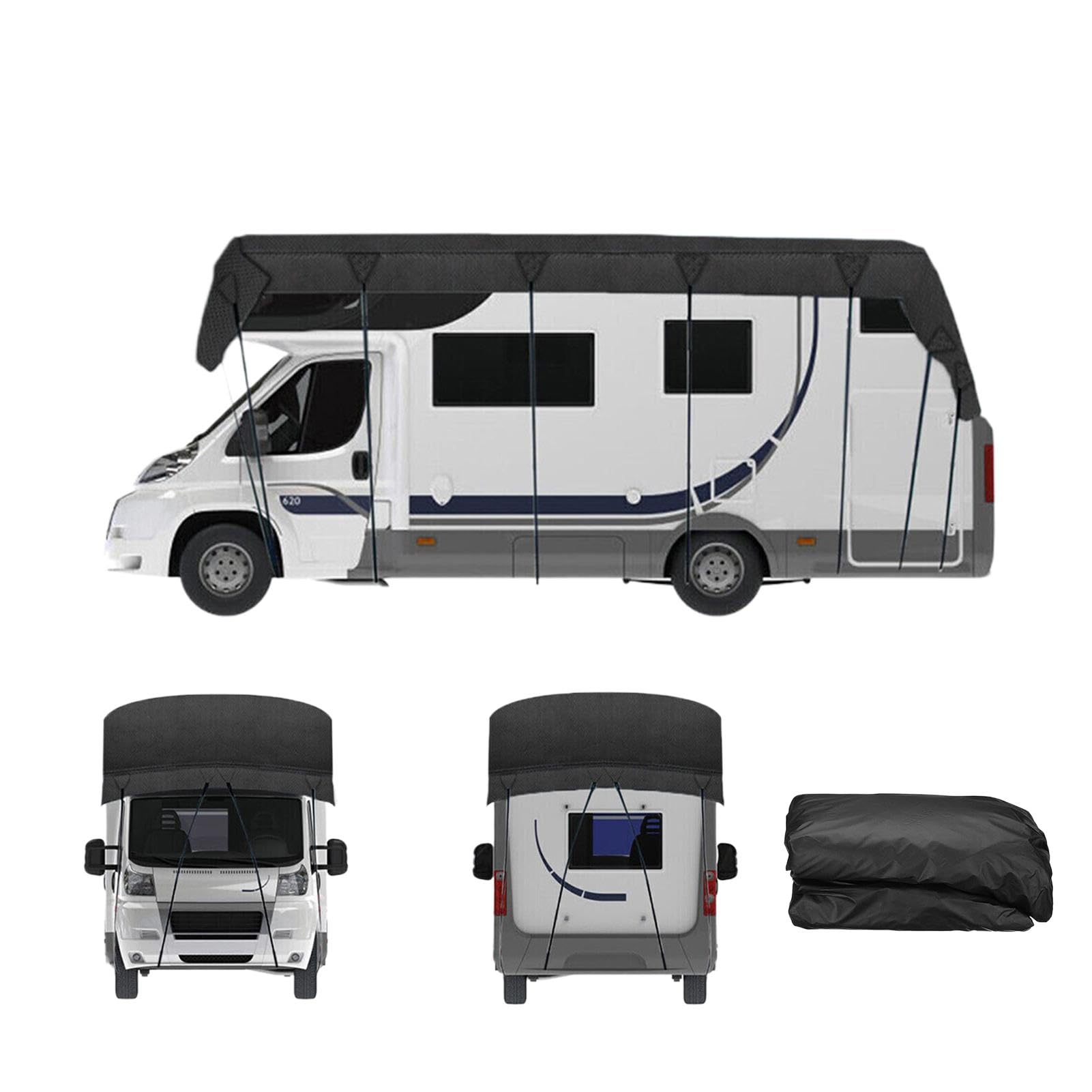 Wohnwagen Schutzhülle, 6.5 X 3 M, 210d, 210d Oxford-Stoff, Wasserdicht, Staubdicht Und Sonnenfest, Wohnwagen Abdeckung Mit Verstärkungsgurten Und Anleitung, Faltbare Wohnmobil-Abdeckung Wohnwagen Schutzhülle, 6.5 X 3 M, 210d, 210d Oxford-Stoff, Wasserdicht, Staubdicht Und Sonnenfest, Wohnwagen Abdeckung Mit Verstärkungsgurten Und Anleitung, Faltbare Wohnmobil-Abdeckung von Generisch