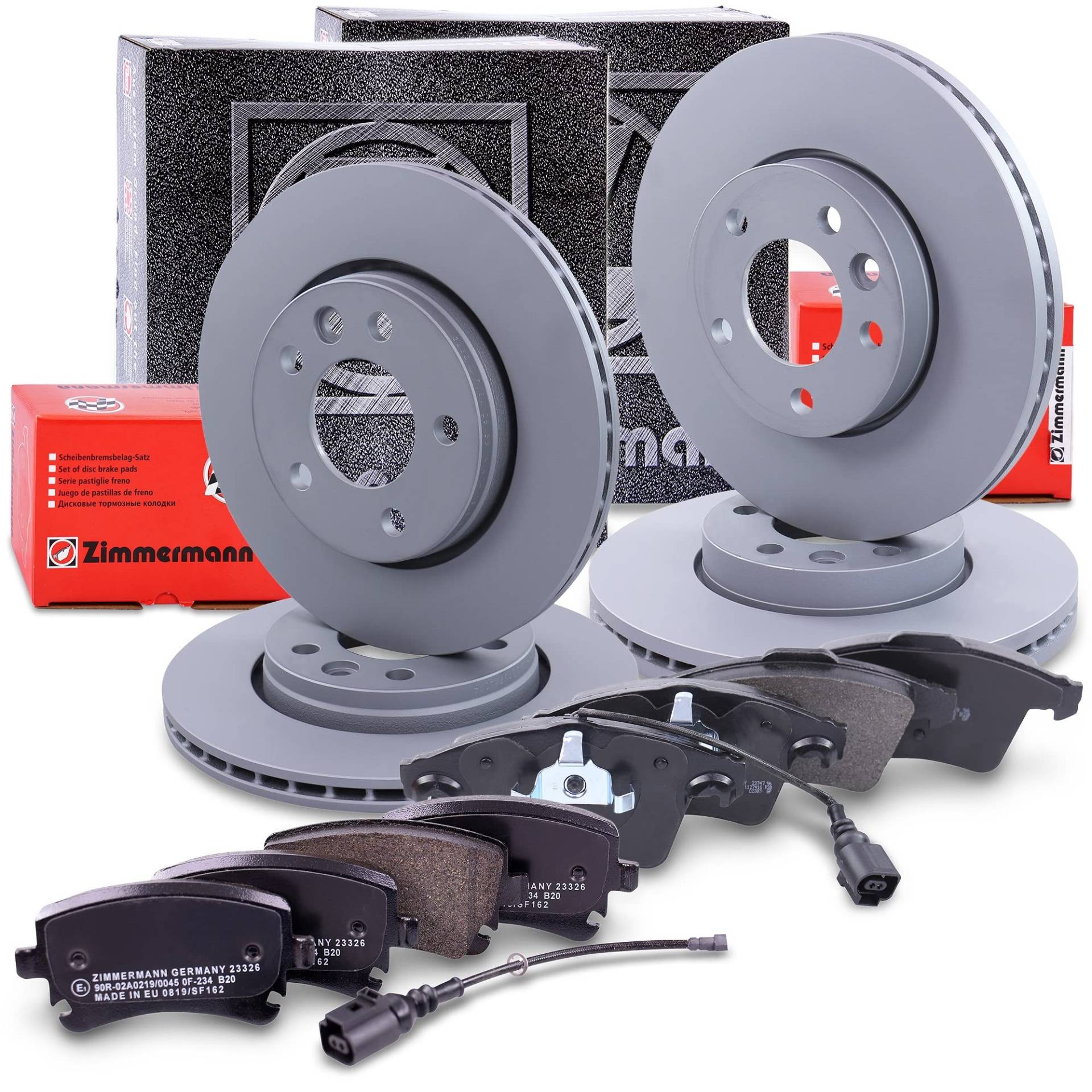 ZIMMERMANN Bremsenset inkl Bremsscheiben Vorne Belüftet Ø 308 mm + Hinten Belüftet Ø 294 mm und Bremsbeläge Vorne und Hinten + Veschleißkontakt ZIMMERMANN Bremsenset inkl Bremsscheiben Vorne Belüftet Ø 308 mm + Hinten Belüftet Ø 294 mm und Bremsbeläge Vorne und Hinten + Veschleißkontakt von Generisch