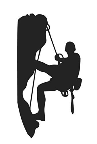 generisch Bergsteiger Aufkleber, in 15cm, 20cm oder 25cm Größe, Alpin Klettern Aufkleber Autoaufkleber (38/2) (schwarz Glanz, 25cm) von Generisch
