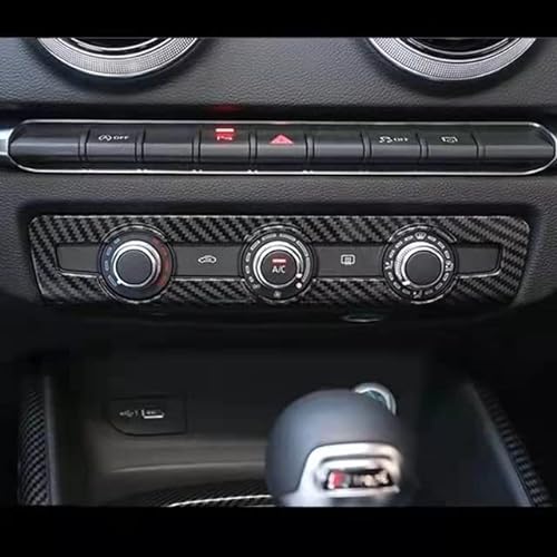 Yuzhao für Audi A3 8 V 2014-2018 Innenraum-Mittelkonsole Klimaanlage Lüftungsauslass AC-Tasten-Abdeckung Verkleidung 1 Stück, schwarz von Genetics