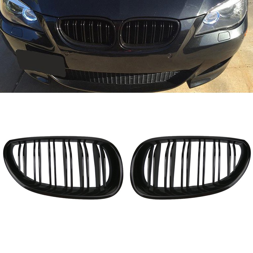 Schwarz Glänzend Double Line Vorne Nieren Kühlergrill Gittereinsätze Für E60 E61 5series M5 2003-2009 Schwarz Glänzend Double Line Vorne Nieren Kühlergrill Gittereinsätze Für E60 E61 5series M5 2003-2009 von Geniric
