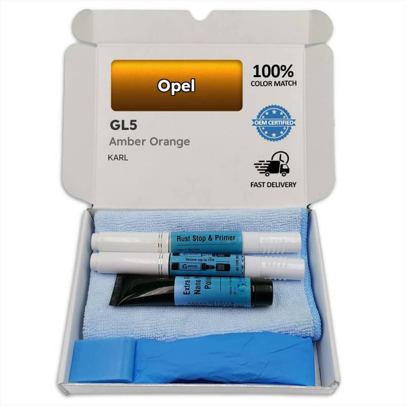 Genuine Colors Lackstift AMBER ORANGE GL5 Kompatibel/Ersatz für Opel Orange von Genuine Colors