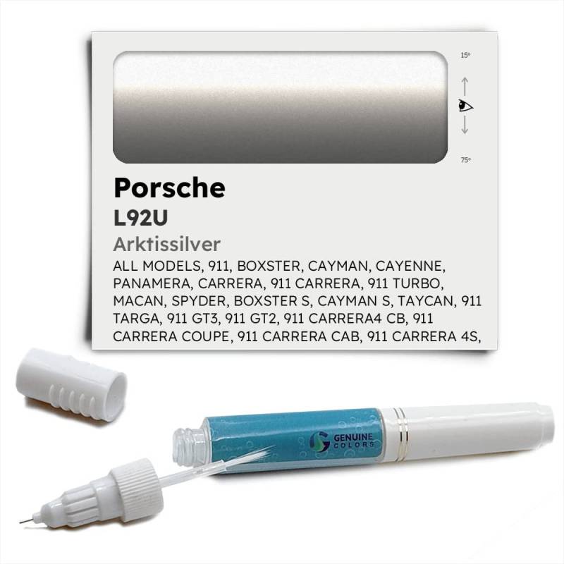 Genuine Colors Lackstift ARKTISSILVER L92U Kompatibel/Ersatz für Porsche Silber von Genuine Colors