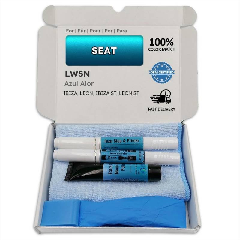 Genuine Colors Lackstift AZUL ALOR LW5N für SEAT Aqua IBIZA LEON ST von Genuine Colors