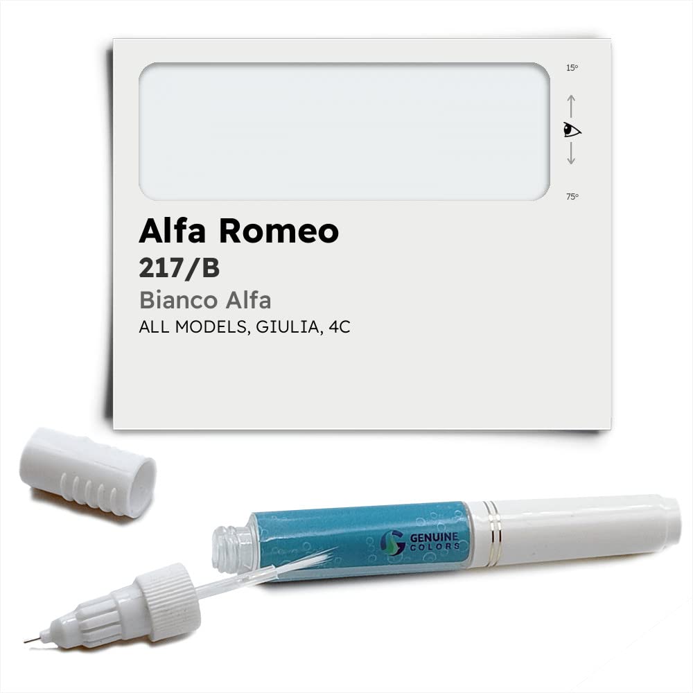 Genuine Colors Lackstift BIANCO ALFA 217/B Kompatibel/Ersatz für Alfa Romeo Weiß von Genuine Colors