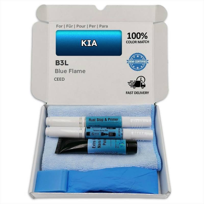 Genuine Colors Lackstift Blue Flame B3L für KIA Blau CEED von Genuine Colors