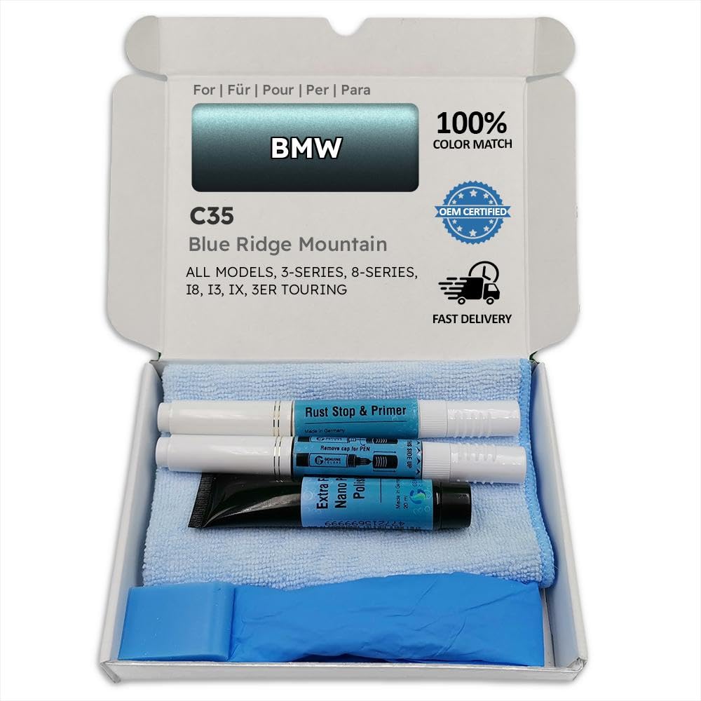 Genuine Colors Lackstift Blue Ridge Mountain C35 für BMW Blau 3-Series 8-Series I8 I3 IX 3ER Touring Genuine Colors Lackstift Blue Ridge Mountain C35 für BMW Blau 3-Series 8-Series I8 I3 IX 3ER Touring von Genuine Colors