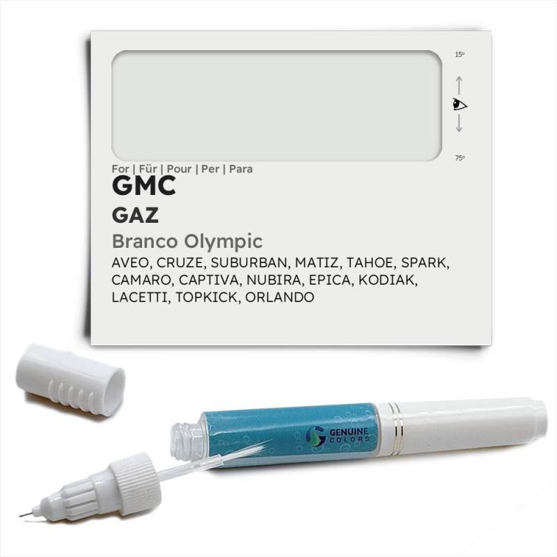 Genuine Colors Lackstift BRANCO OLYMPIC GAZ Kompatibel/Ersatz für GMC Weiß von Genuine Colors