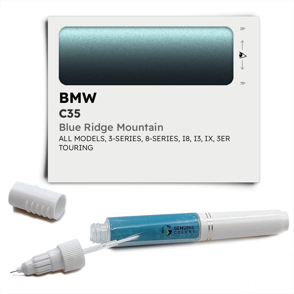 Genuine Colors Lackstift Blue Ridge Mountain C35 Kompatibel/Ersatz für BMW Blau von Genuine Colors