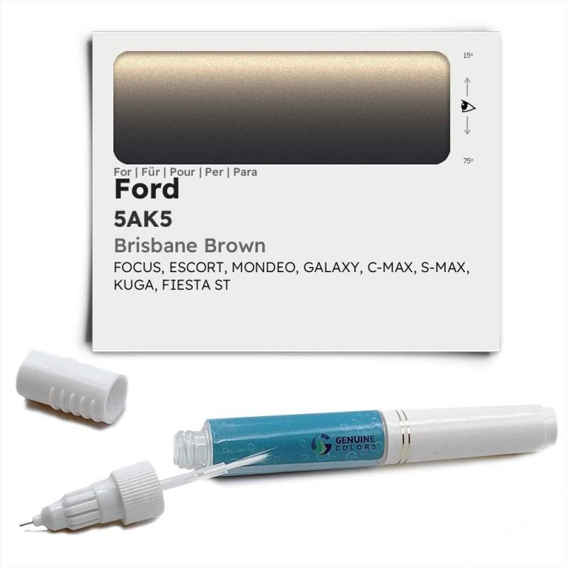 Genuine Colors Lackstift BRISBANE BROWN 5AK5 für Ford Braun FOCUS ESCORT MONDEO GALAXY C-MAX S-MAX KUGA FIESTA ST von Genuine Colors