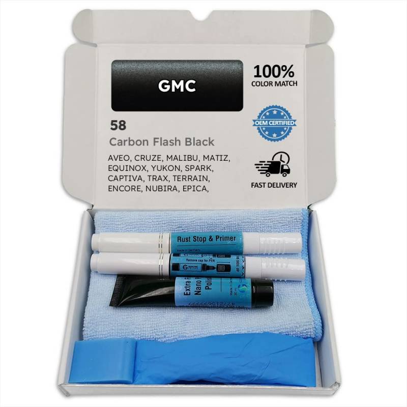 Genuine Colors Lackstift CARBON FLASH BLACK 58 Kompatibel/Ersatz für GMC Schwarz von Genuine Colors