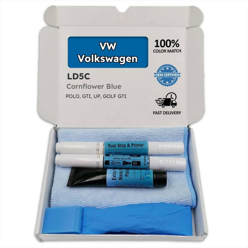 Genuine Colors Lackstift Cornflower Blue LD5C Kompatibel/Ersatz für VW Volkswagen Blau von Genuine Colors
